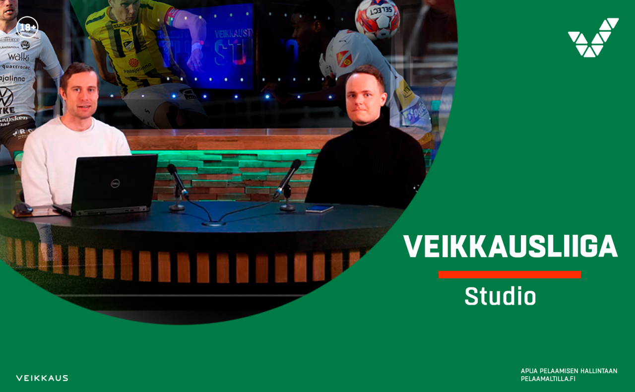 VeikkausTV Studiolta ainutlaatuista jalkapallosisältöä Suomen sarjoista: xG:t, prosenttiarviot ja Suomen Cupin arvonnat